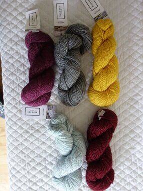 New Lot of 5 New BLUE SKY FIBERS Woolstok Worsted Fine Highland Wool Yarn Skeins